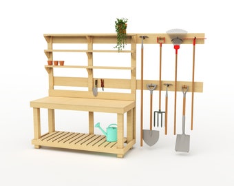 Pläne Für Blumenerde Bank | DIY-Blumenerdbank-Pläne | Einfach zu erstellen und sofort als PDF herunterzuladen