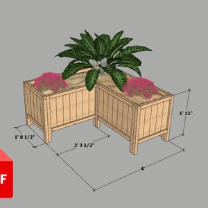 3 Pflanzkasten Baupläne | Planze Garten Pflanzgefäß | PDF Digitaler Download