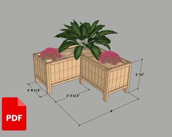 Bundel met 3 bouwplannen voor plantenbakken | Plannen voor plantenbakken | Digitale pdf-download