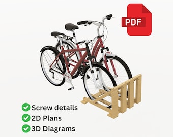 DIY Bike Rack Plans | Build Your Own Bicycle Storage Solution | Instant PDF Download