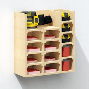 Orbital Sandpaper Organizer | Sander & Sandpaper Storage Racks - Digital Download