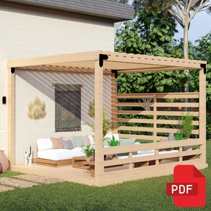 Backyard Pergola Building Plans - DIY Garden Pergola Plans | Step-by-Step PDF Guide