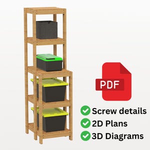 Garage Storage Rack Plan | DIY Tote Rack – PDF Download