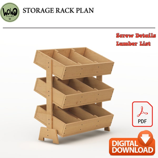 Montessori Rack diy plans, Woodworking Project with the digital download, Do it Yourself with the  Digital Downloading Files