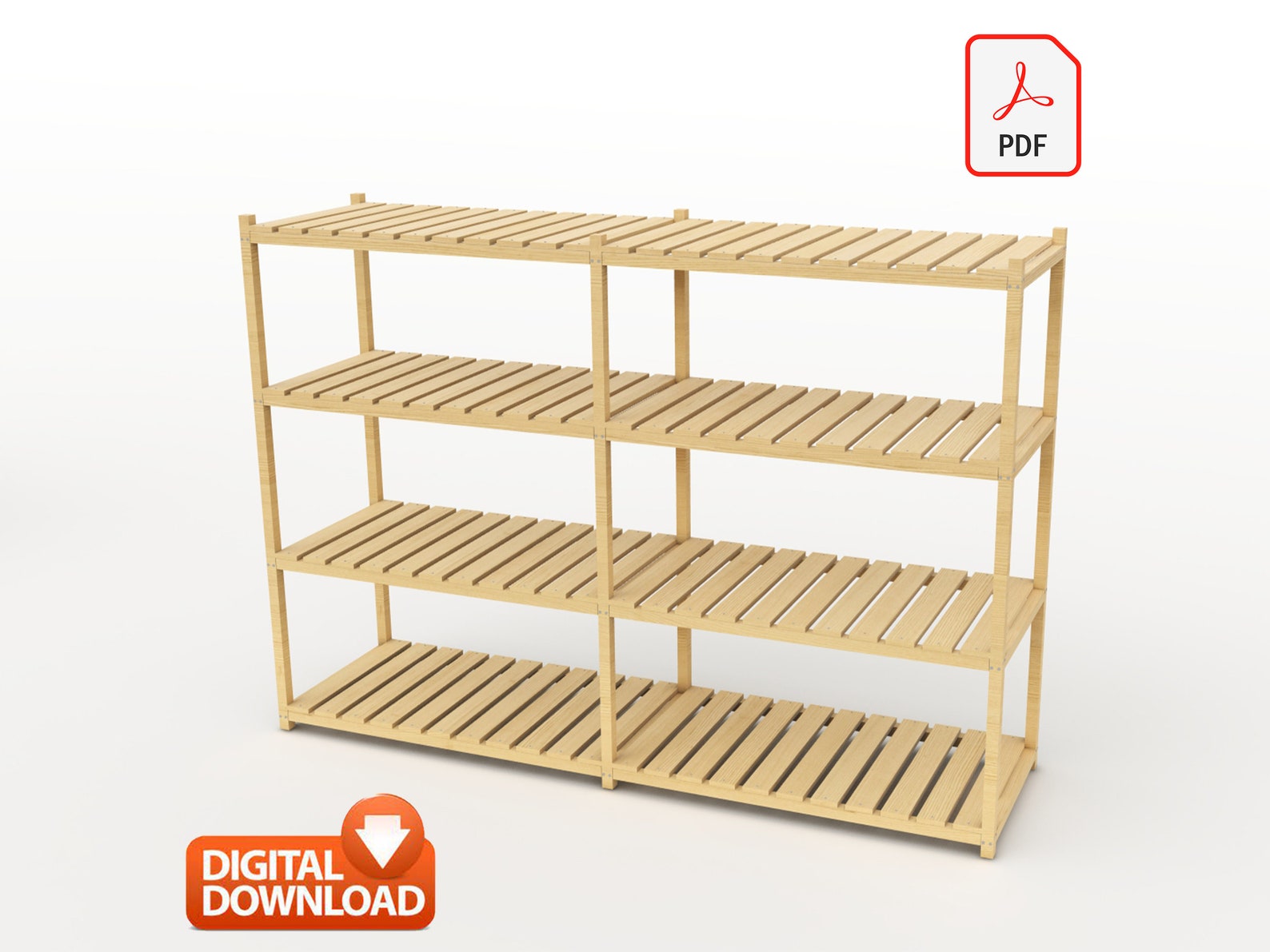 Storage Rack Digital Plan, DIY Garage Shelf Construction Plan - PDF - Etsy