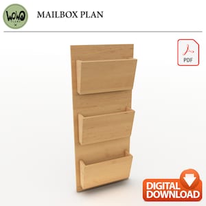 Mailbox diy plans, Woodworking Project with the digital download, Do it Yourself with the  Digital Downloading Files