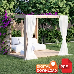 Simple Pergola Plans - 10x10 Pergola Plan |  Easy-to-Follow Digital Guide - PDF