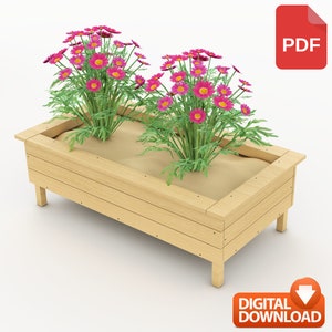 Cedar Planter Plans | DIY Holz Pflanzkasten - Outdoor Planter | Digitaler Download