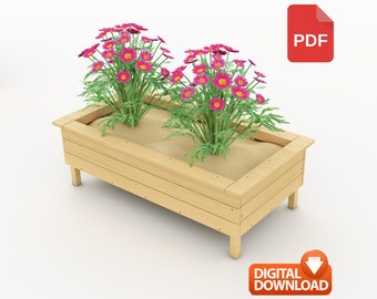 Cedar Planter Plans | DIY Wooden Planter Box - Outdoor Planter | Digital Download