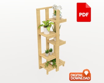 Planter Stand Plan | 5-Tier Plant Stand Design - PDF Download