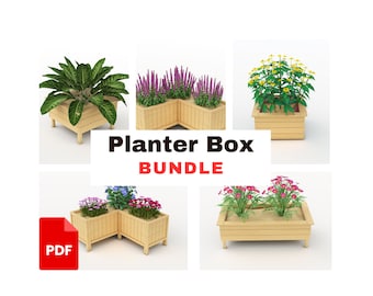 Cedar Planter Plans Bundle | Raised Planter Box | Elevated Garden Bed - Digital Download