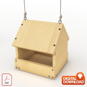 Bird House Build Plan, Simple bird house | Woodworking Project with the  Digital Downloading Files