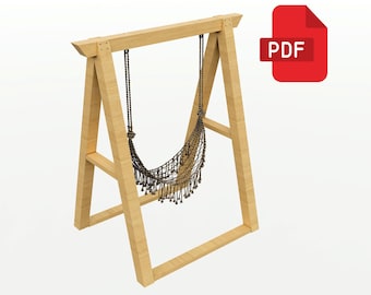 Wooden Hammock Stand Plans | Outdoor Furniture DIY | Instant PDF Download