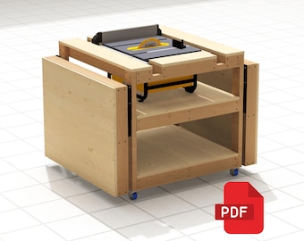 Mobile Workbench for Power Tools | Table Saw Workbench Build Plan
