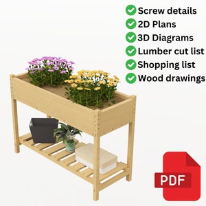 Einfache Holzbearbeitungsprojektpläne | Pflanzkasten Baupläne - PDF