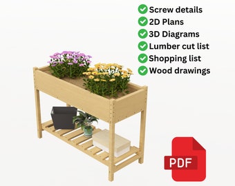 Simple Woodworking project Plans | Planter Box Building Plans - PDF
