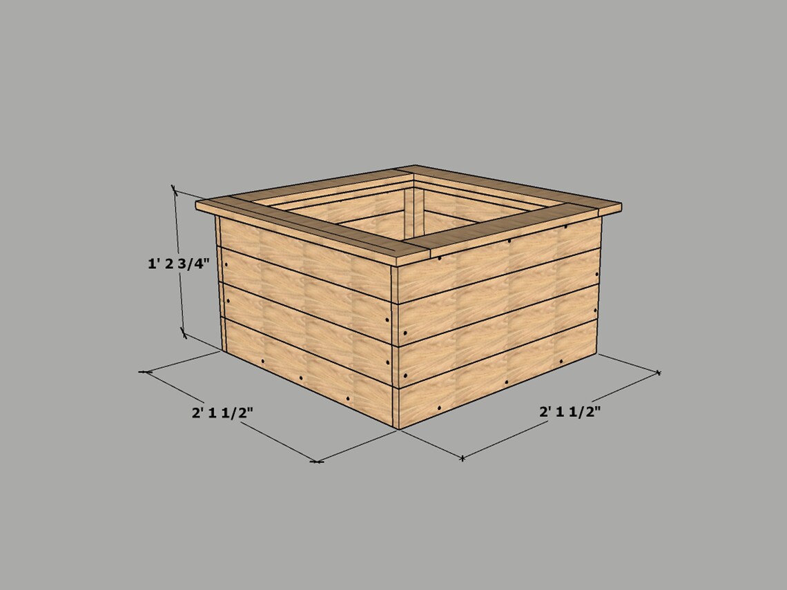 Planter Box Build Plan - Garden Planter Box Plans - Cedar Planter Box ...