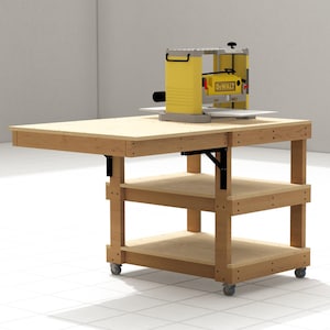 Mobile Workbench PDF Plans | DIY Rolling Work Table for Woodworking