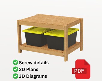 Garage Shelving System Plans | DIY Tote Storage Rack for Organized Spaces
