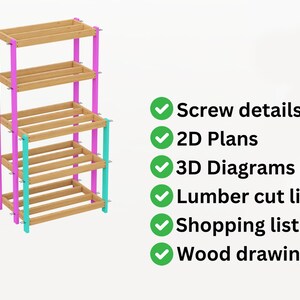 2d Rack Self DIY Rack Plans for Garages | 27-gallon Rolling Tote Organizer PDF - Etsy