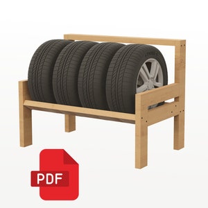 Tire Storage Plans | DIY Garage Organization - Digital Download