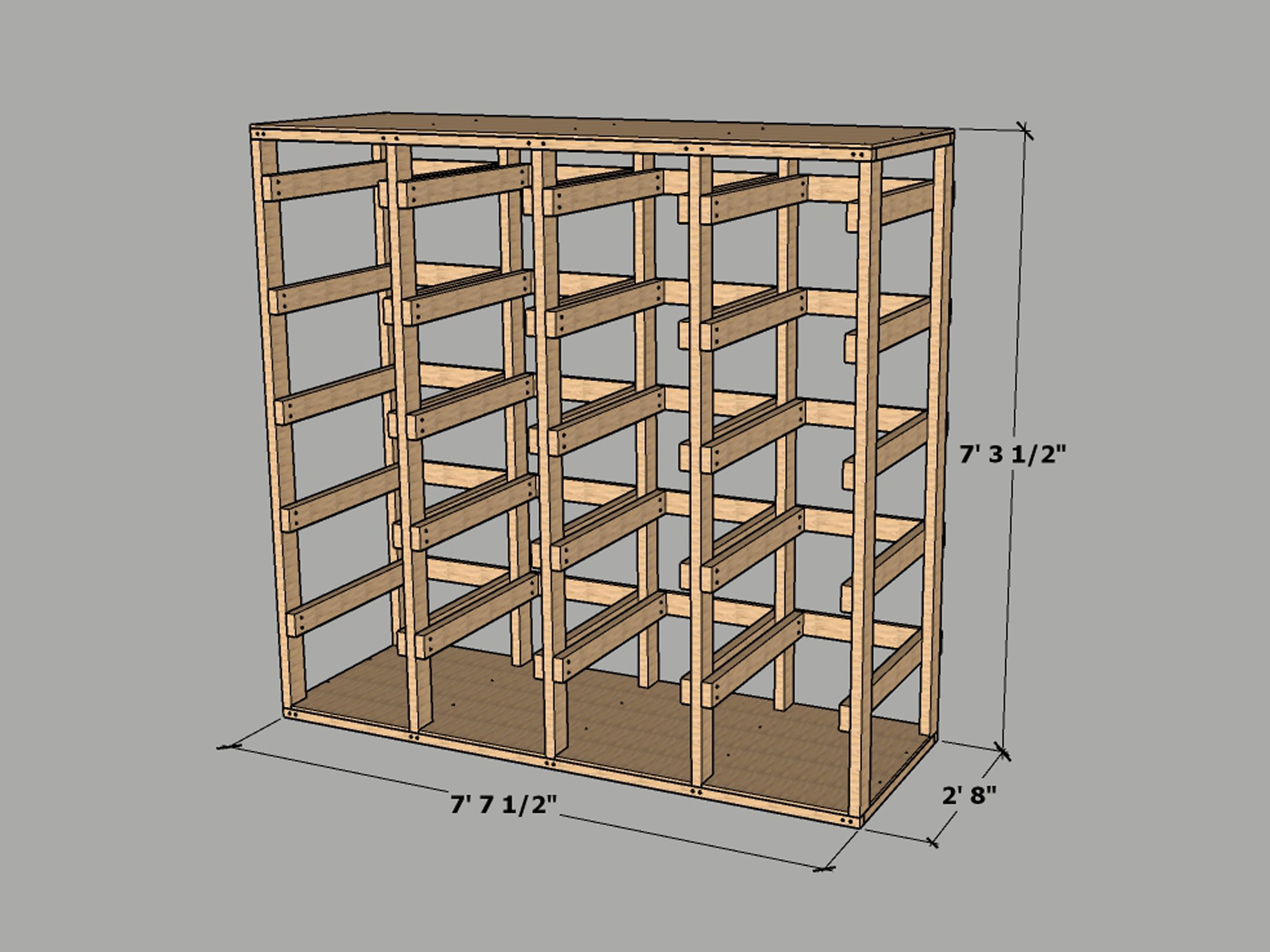 27 Gallon Storage Rack Plans Bundle (4-pack) | Garage Storage Shelves ...