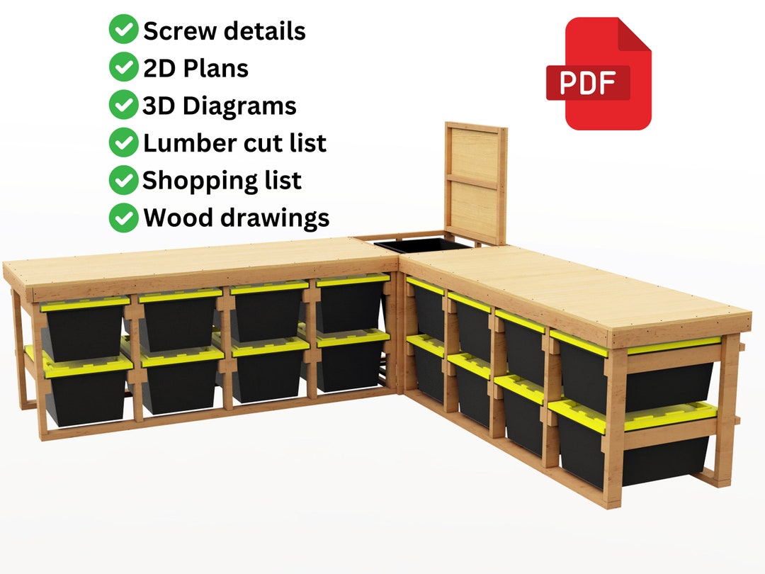 Garbage Rack Design 27 Gallon Tote Rack (with Garbage Shed) Plans - 16 Unit Storage Rack ...