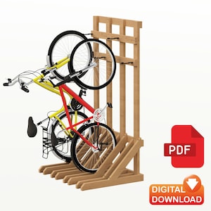 Bike Storage Rack Build Plan - DIY Bicycle Organizer | Digital PDF Download