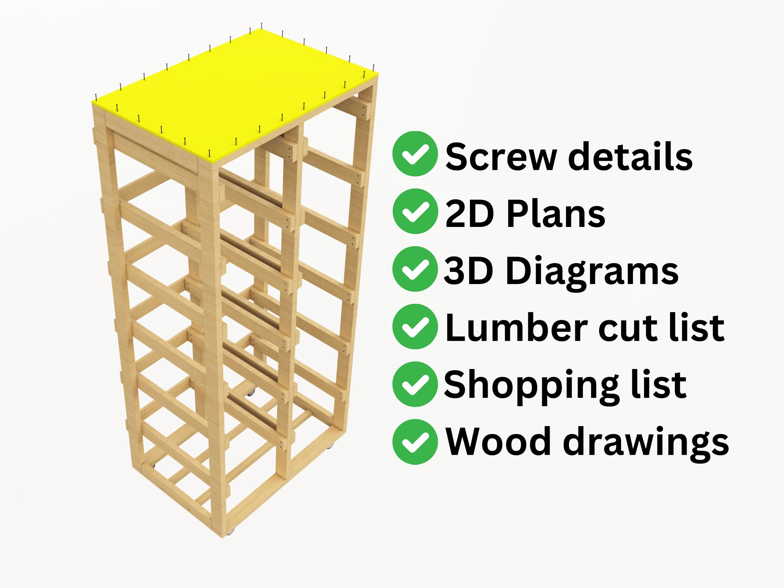 Vertical Rolling Storage Racks - 27 Gallon Shelf System - Garage ...