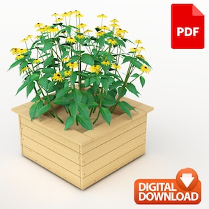 Pflanzkasten Bauplan - Garten Pflanzkasten Pläne - Zedernholz Pflanzkasten Pläne - PDF Digital Download