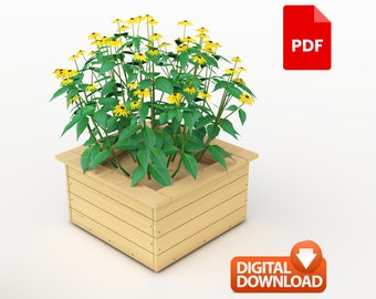 Planter Box Build Plan - Garden Planter Box Plans - Cedar Planter Box plans - PDF Digital Download