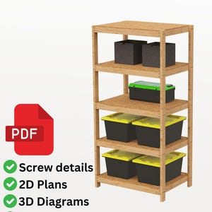 Tote Storage Plans - Customizable DIY Shelving for Garages