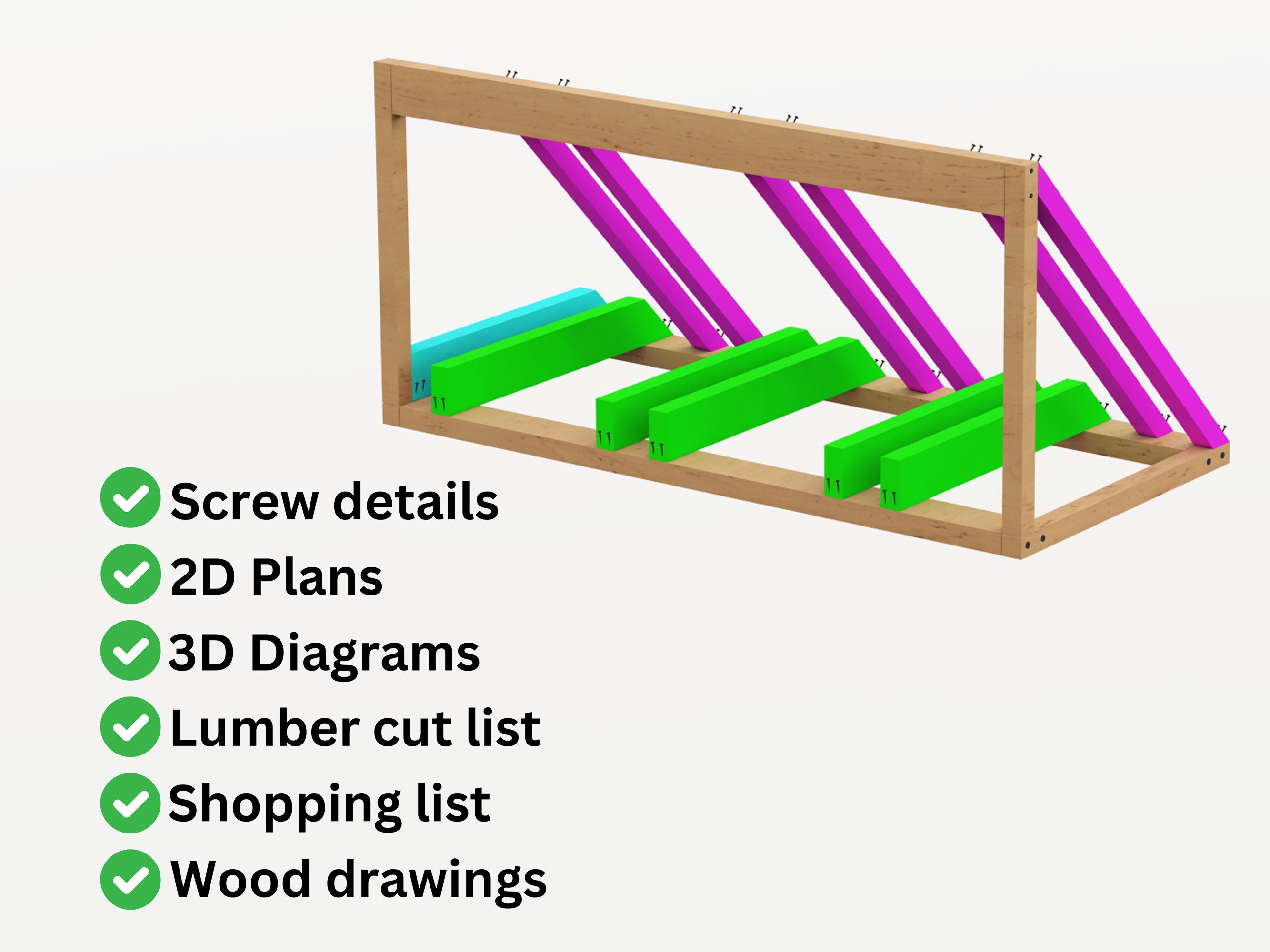 Plan Cycle Rack DIY Bike Rack Plans | Bicycle Storage Rack - Digital Download - Etsy