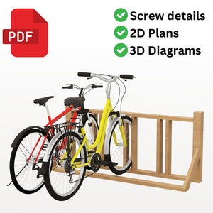 Bike Storage Rack Build Plan | DIY Bicycle Organizer - Digital Download
