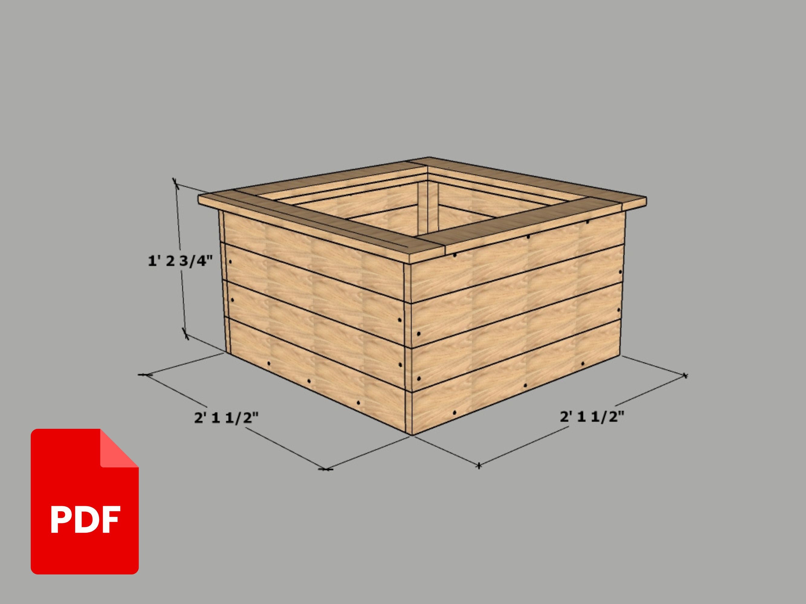 Cedar Planter Plans Bundle | Raised Planter Box | Elevated Garden Bed ...