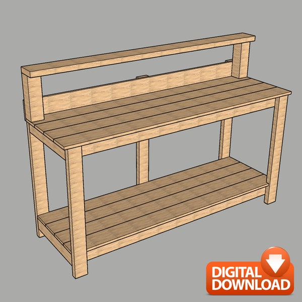 Simple Potting Bench Plans / Wood Potting Bench Plan | PDF Download