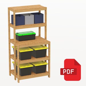 DIY Rack Plans for Garages | 27-Gallon Rolling Tote Organizer PDF