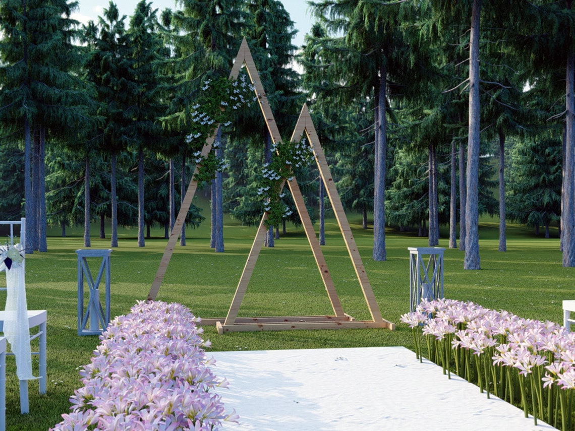 Biuda Triangle Triangle Arch Building Plans - Triangle Wedding Arbor Build ...