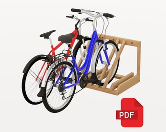Bicycle Rack Build Plans | DIY Garage Bike Storage - Instant Download