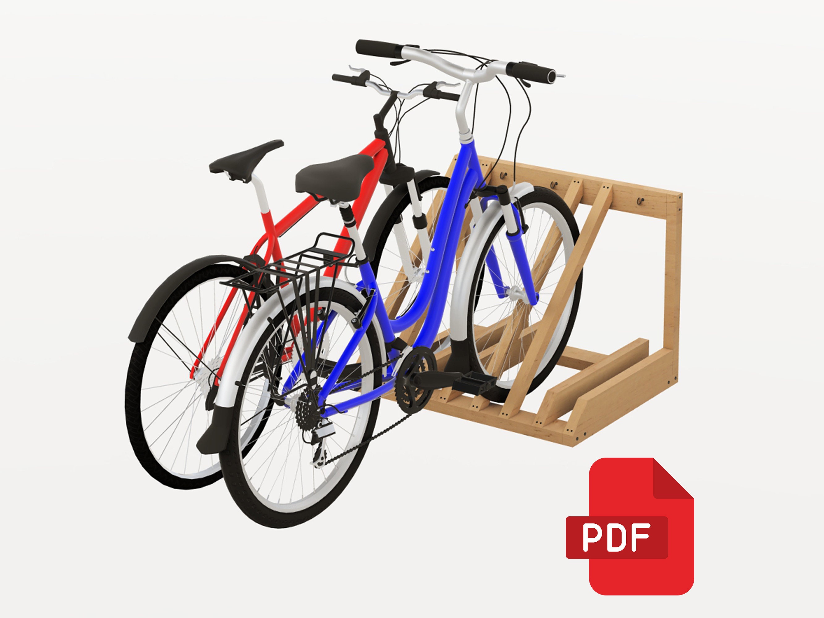 Plan Cycle Rack Bicycle Rack Build Plans | DIY Garage Bike Storage - Instant Download ...