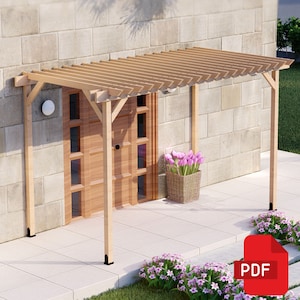 6x12 Patio Cover Plans - Wooden Pergola Plans | Woodworking Plans