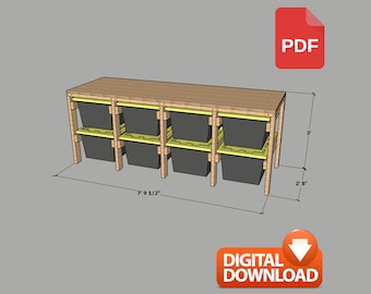 27 Gallon Shelving Plans Bundle (of 4) for Home and Workshop - Digital Product