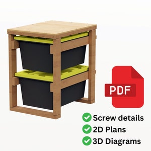 Garage Storage Rack Plans | 27-Gallon Storage Shelf System | Simple Storage Rack - Instant download