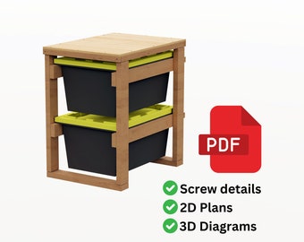 Garage Storage Rack Plans | 27-Gallon Storage Shelf System | Simple Storage Rack - Instant download