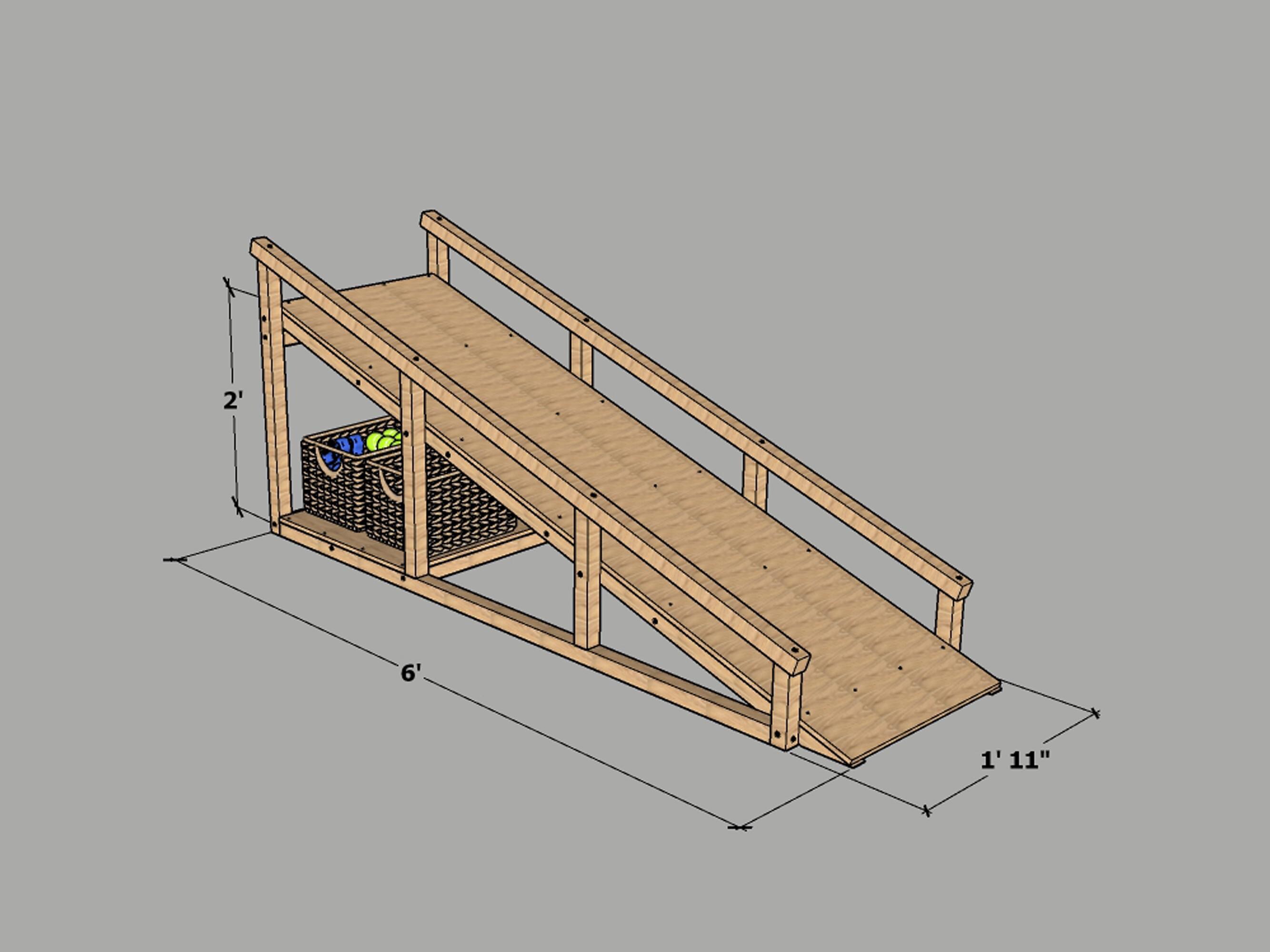 Dog Ramp Pattern Easy Build DIY Pet Ramp Plan - Dog Ramp Blueprints - Instant Digital ...