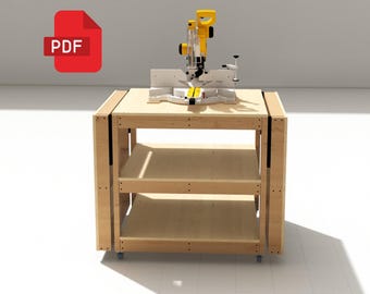 Miter Saw Workbench Plans | Mobile Saw Bench | Build Plans