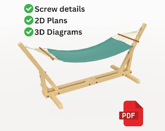 Hammock Stand Build Plans | DIY Wooden Hammock Stand | Digital Construction Guide