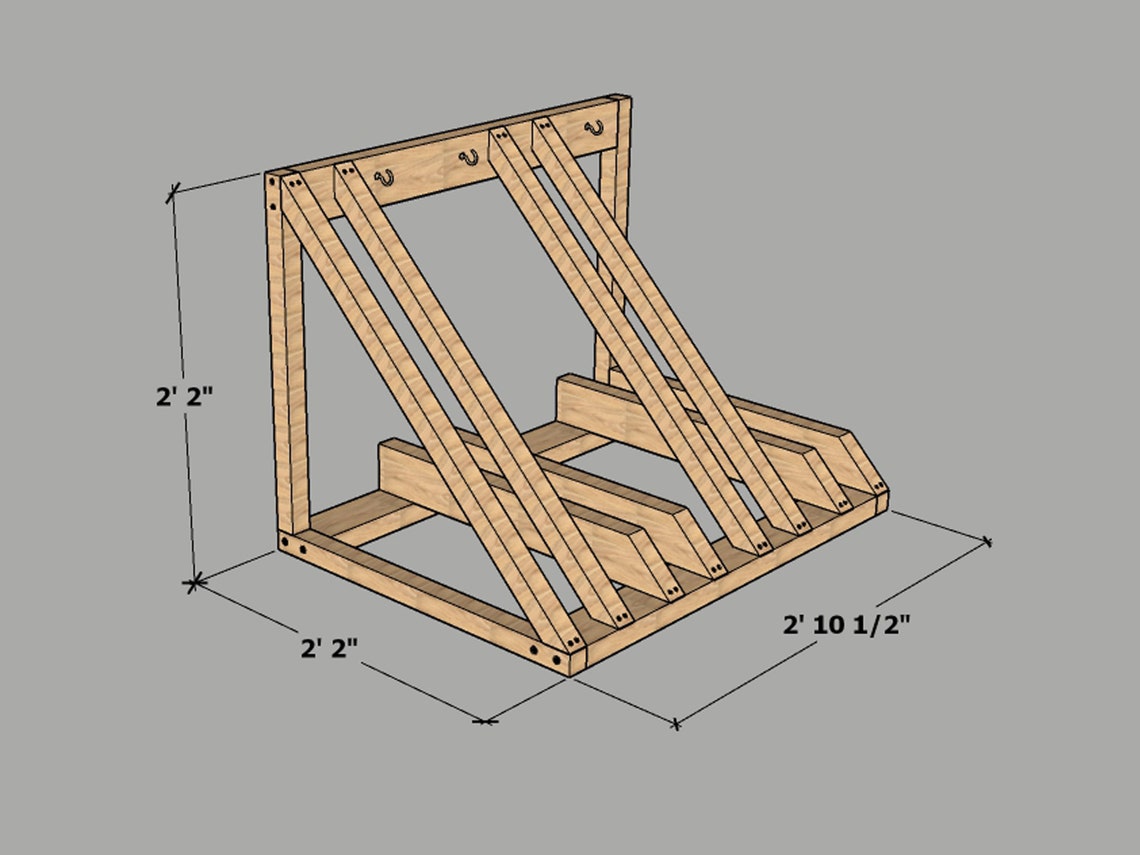 Plan Cycle Rack Bicycle Rack Build Plans | DIY Garage Bike Storage - Instant Download ...