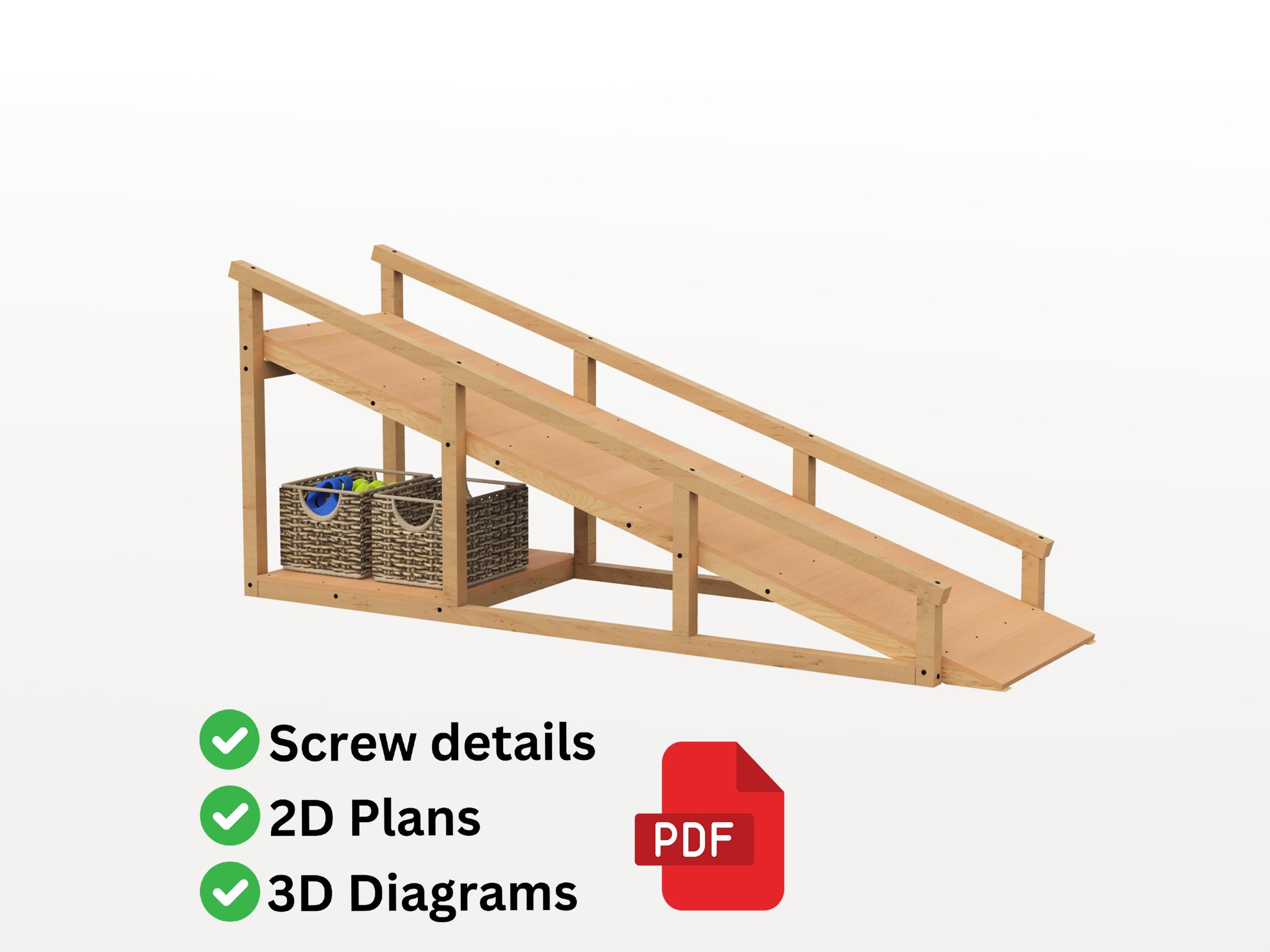 Dog Ramp Pattern Easy Build DIY Pet Ramp Plan - Dog Ramp Blueprints - Instant Digital ...