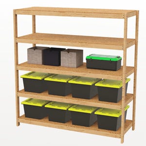 Space-Saving Garage Rack Plan | DIY Tote Storage Build Plans For Garage